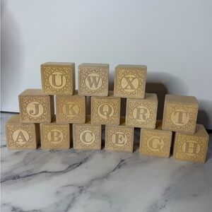 Wooden Alphabet Blocks Partial Set – Crafts Decor Replacement